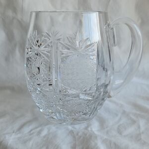 Elegant Crystal Mug with Intricate Design